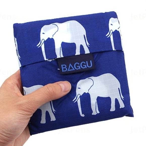 BAGGU Elephant Reusable Eco Shopping Bag Tote Purse Standard Size NWT - Picture 8 of 10